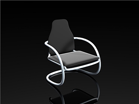 设计,椅子,黑色