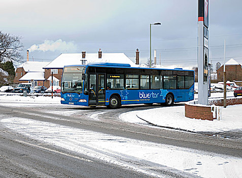 蓝色,线条,巴士,雪,天气,状况