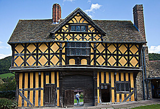 英格兰,什罗普郡,一个,中世纪,牢固,庄园,许多,魅力,卧,门房