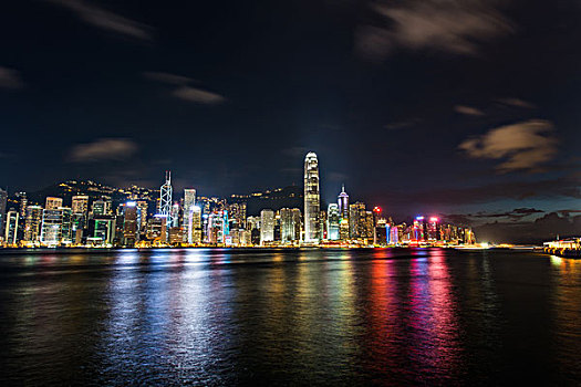 风景,香港,日落,钟点