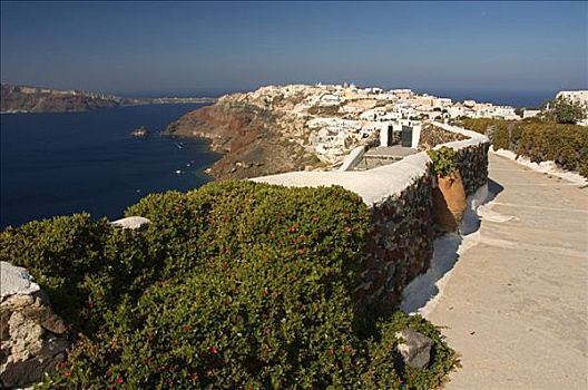 风景,锡拉岛,基克拉迪群岛,爱琴海,希腊