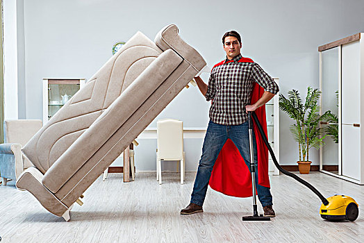超级英雄,清洁员,在家办公