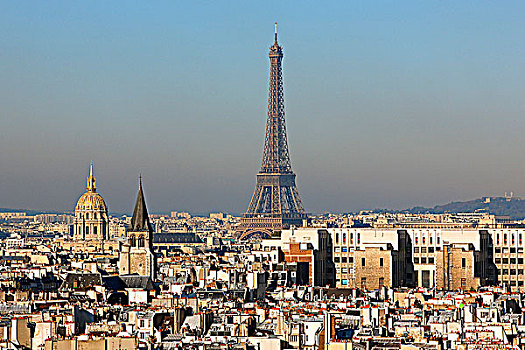 法国,巴黎,埃菲尔铁塔,圆顶,圣母大教堂