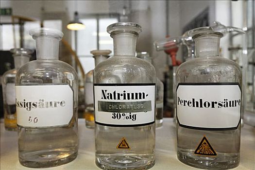 瓶子,有毒,化学品,实验室,铁制品,工业,博物馆,北莱茵威斯特伐利亚,德国