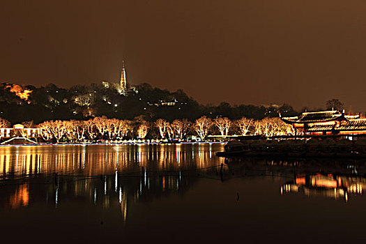 杭州西湖夜景