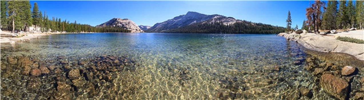 优胜美地国家公园,全景,湖,加利福尼亚