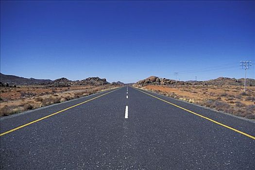 笔直,道路,纳米比亚