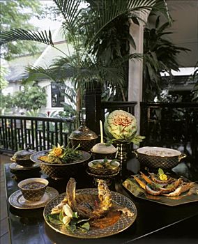 泰国,菜单,汤,鱼肉,龙虾