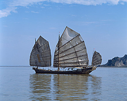 中国,南中国海,帆船
