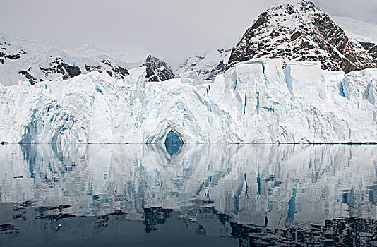 冰河,海岸线,南极半岛,南极