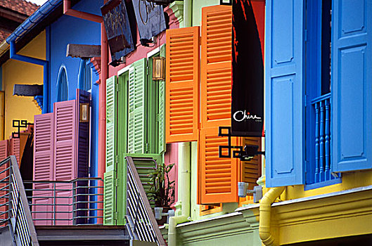 新加坡,克拉码头,色彩,窗户