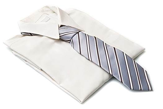 新,白衬衫,灰色,领带
