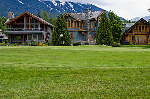 北方,高尔夫球场,绿色,家,不列颠哥伦比亚省,加拿大