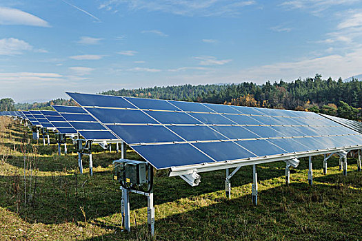 太阳能电池板,可更新,能量,地点