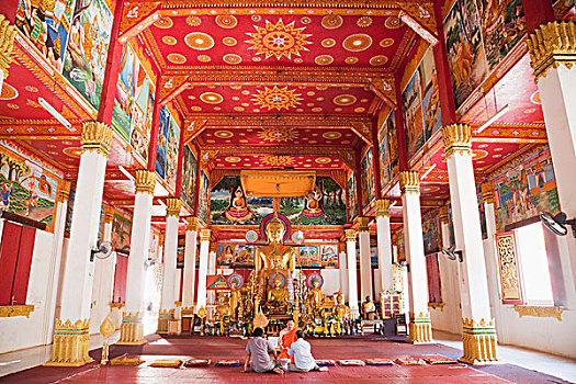 老挝,万象,寺院,佛像,崇拜