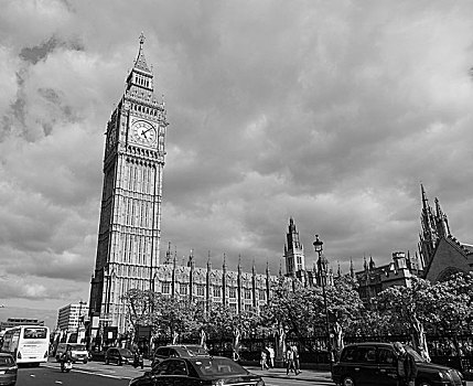 黑白,国会广场,伦敦