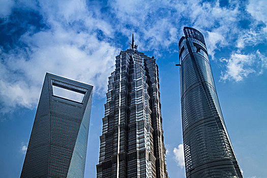 上海陆家嘴的摩天大楼