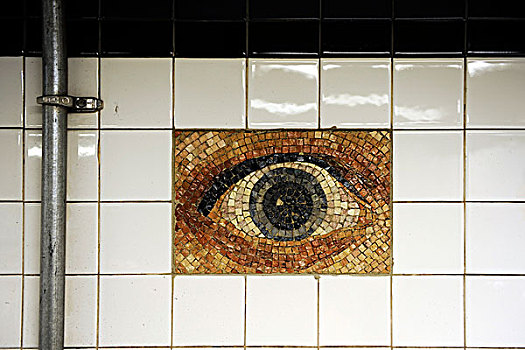 镶嵌图案,地铁站,曼哈顿,纽约,美国,北美