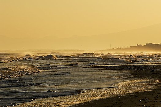 鄂霍次克海,海洋,冬天