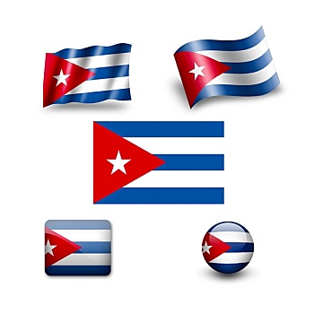 古巴,旗帜,象征