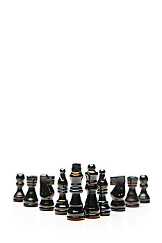 黑色,片,下棋