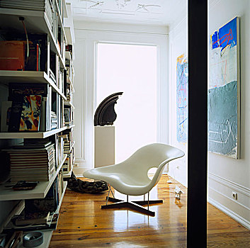 书架,椅子,读,房间