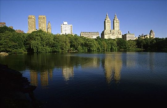 摩天大楼,中央公园,曼哈顿,纽约,美国