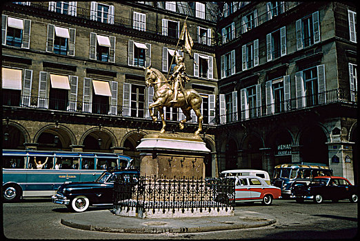 雕塑,地点,巴黎,法国,圣女贞德,历史