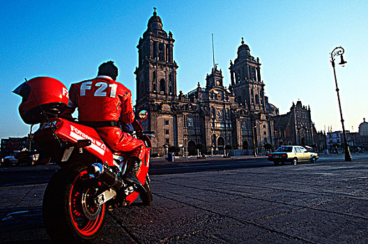 墨西哥城,佐卡罗,摩托车,骑乘
