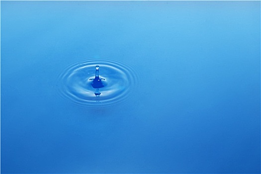 水滴,蓝色背景,背景