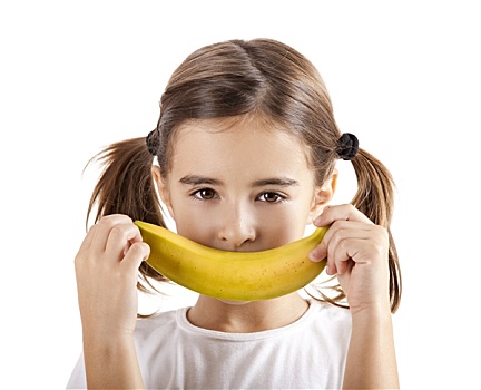 香蕉,微笑