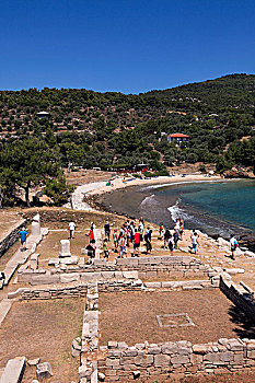 希腊,东北方,爱琴海岛屿,古迹