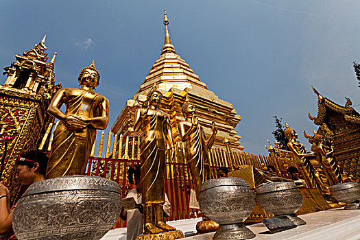 庙宇,寺院,清迈,泰国,亚洲