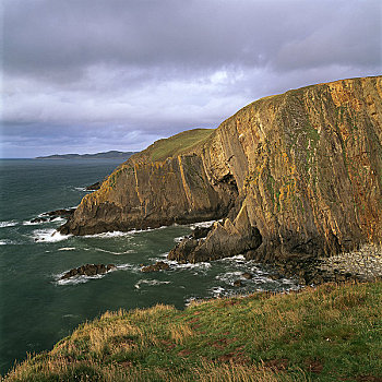 英格兰,德文郡,靠近,崎岖,北方,海岸