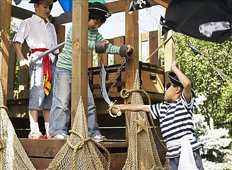 男孩,装扮,海盗