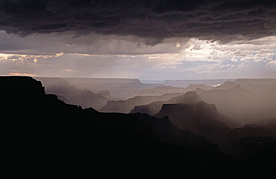 生动,天气,上方,大峡谷,南方,边缘,大峡谷国家公园,亚利桑那
