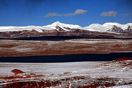 可可西里布格达坂峰和冰川