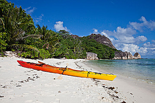 皮筏艇,拉迪戈岛,塞舌尔,非洲,印度洋