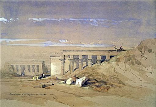 寺庙,埃及,19世纪,艺术家