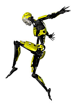 跳舞,机器人,白色背景
