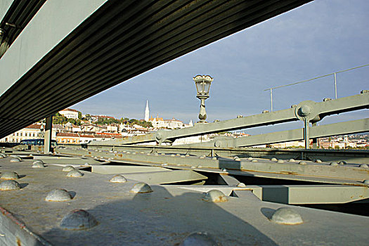 布达佩斯,莲索桥梁架,城市建筑