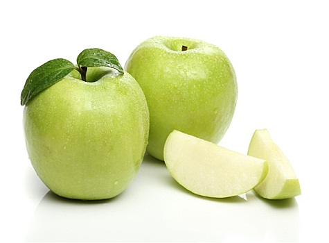 健康,青苹果,隔绝,白色背景