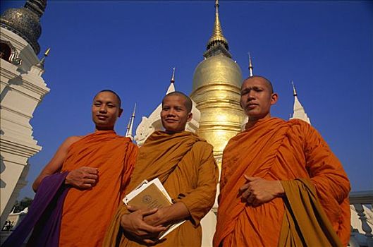 泰国,清迈,僧侣,松达寺