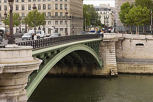 拱桥,上方,河,巴黎,法国