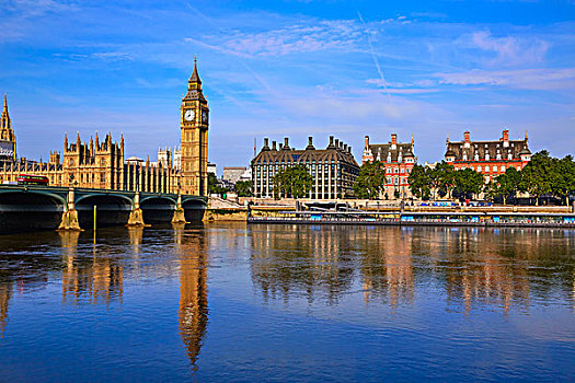 大本钟,泰晤士河,伦敦,英格兰
