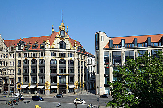 德国商业银行,商场,莱比锡,萨克森,德国,欧洲