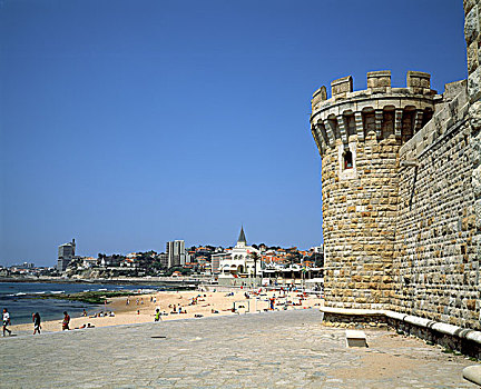 葡萄牙,城堡,海滩,城镇