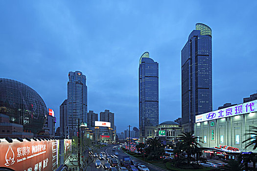 上海,徐家汇商圈夜景