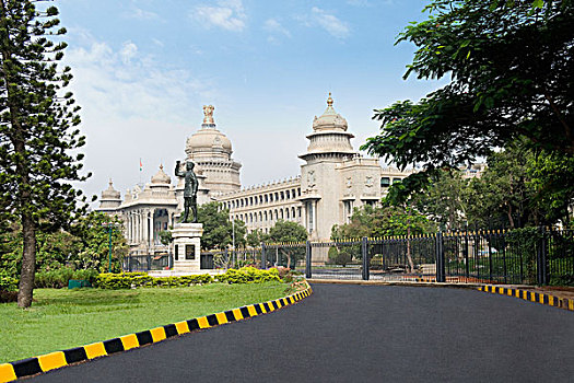 雕塑,正面,政府建筑,班加罗尔,印度