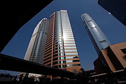 香港,商場,大廈,大樓,建筑,藍天,國際金融中心二期